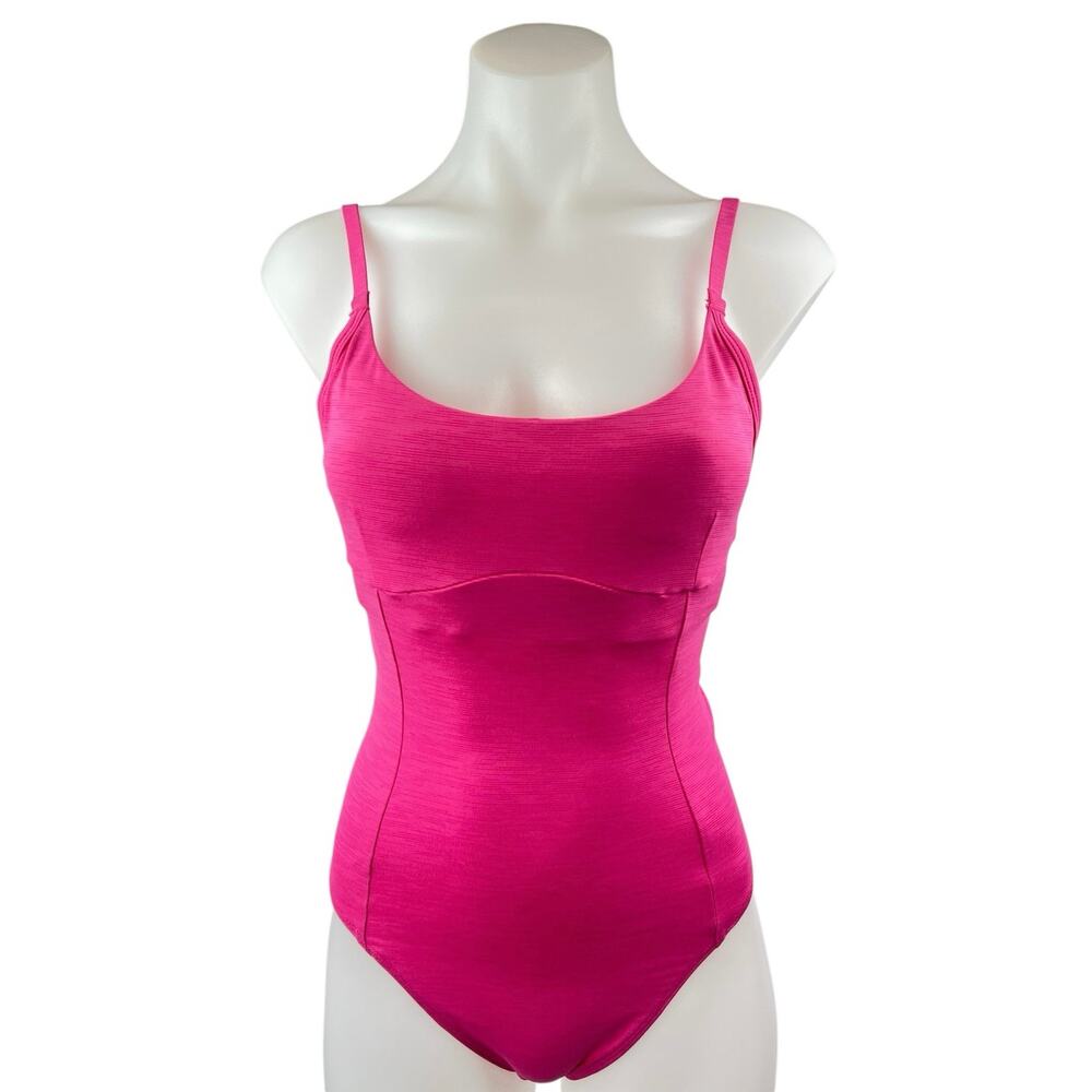 Outdoor Voices Pink Sleeveless Scoop Back Thong One Piece Swimsuit Swimwear XS